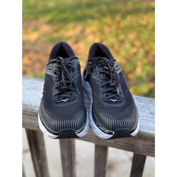 HOKA Bondi 7 Men’s Size 10 Black Athletic Shoes Comfort Walking Shoes - Picture 2 of 16